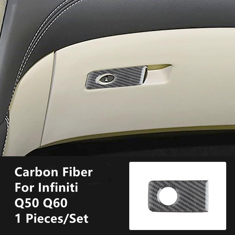 Carbon Fiber Car Interior Modification Cover Trim Strips Decorative Stickers For Infiniti Q50 Q60 Car Styling Inner