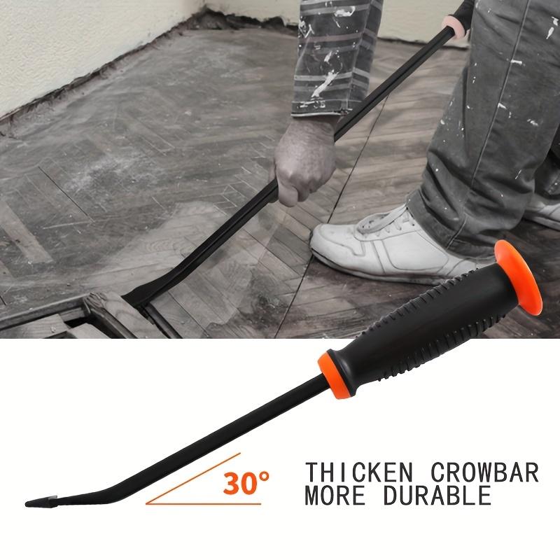 Wytrzymały łom klasy przemysłowej pogrubiony łom z kątową końcówką ochronna nasadka do uderzania młotkiem uchwyt do podważania i podnoszenia