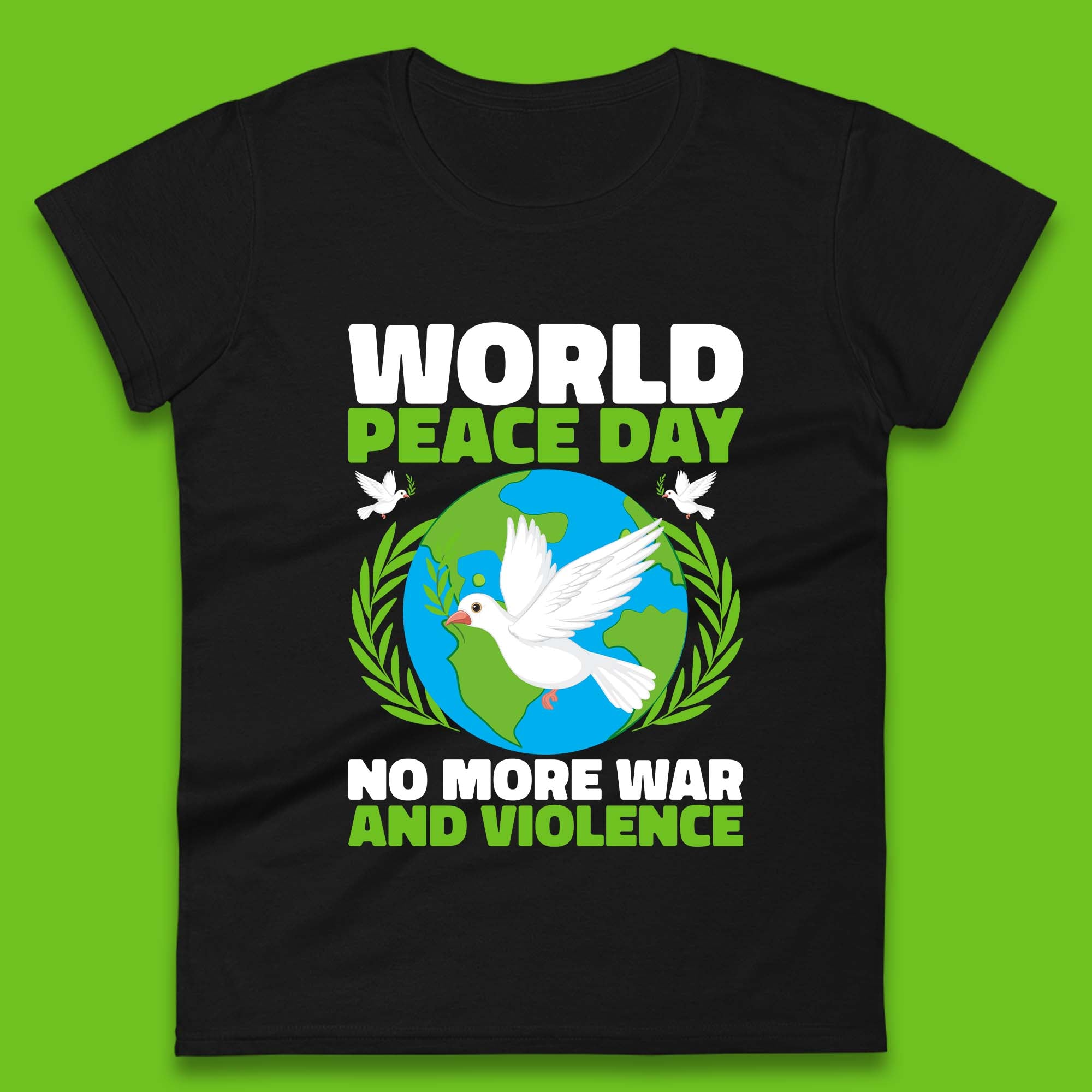 World Peace Day Womens T-Shirt Mens Tops Tees Unisex 4XL