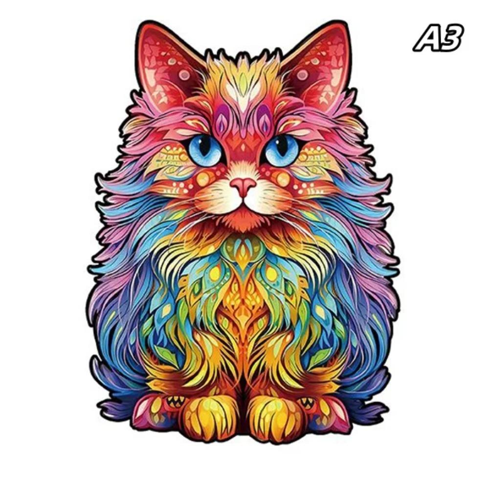 Irregular Animal Shaped Wooden Puzzle Colorful Succulent Wooden Puzzle Magic Puzzle Intellectual Toy Educational Toys Game Birth