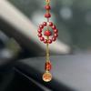 Automobile Pendant Beads Flower Charm Decorative Key Pendant Car Interior Decor Auto Hanging Accessory