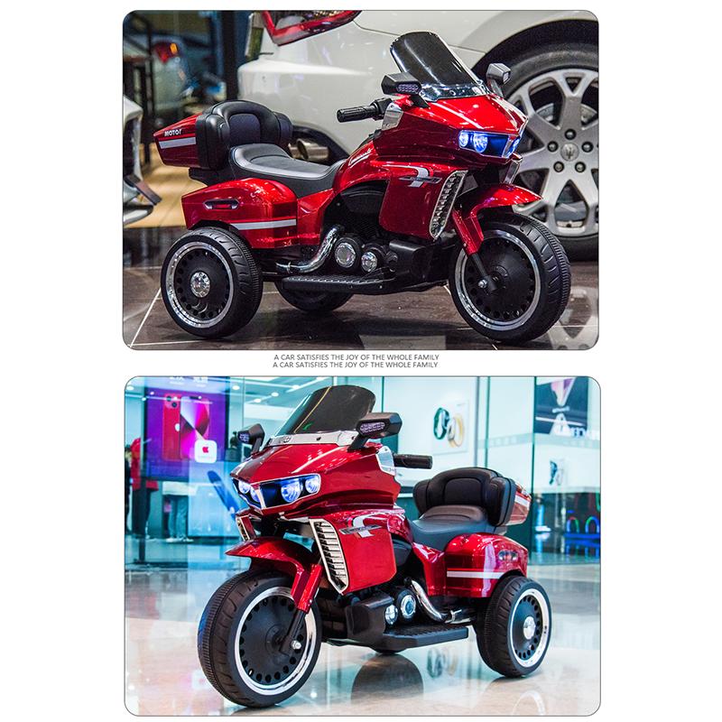 Children Dual Drive Electric Motorcycle Tricycle Oversized Toy Car Can Sit On Baby Battery Motorcycle