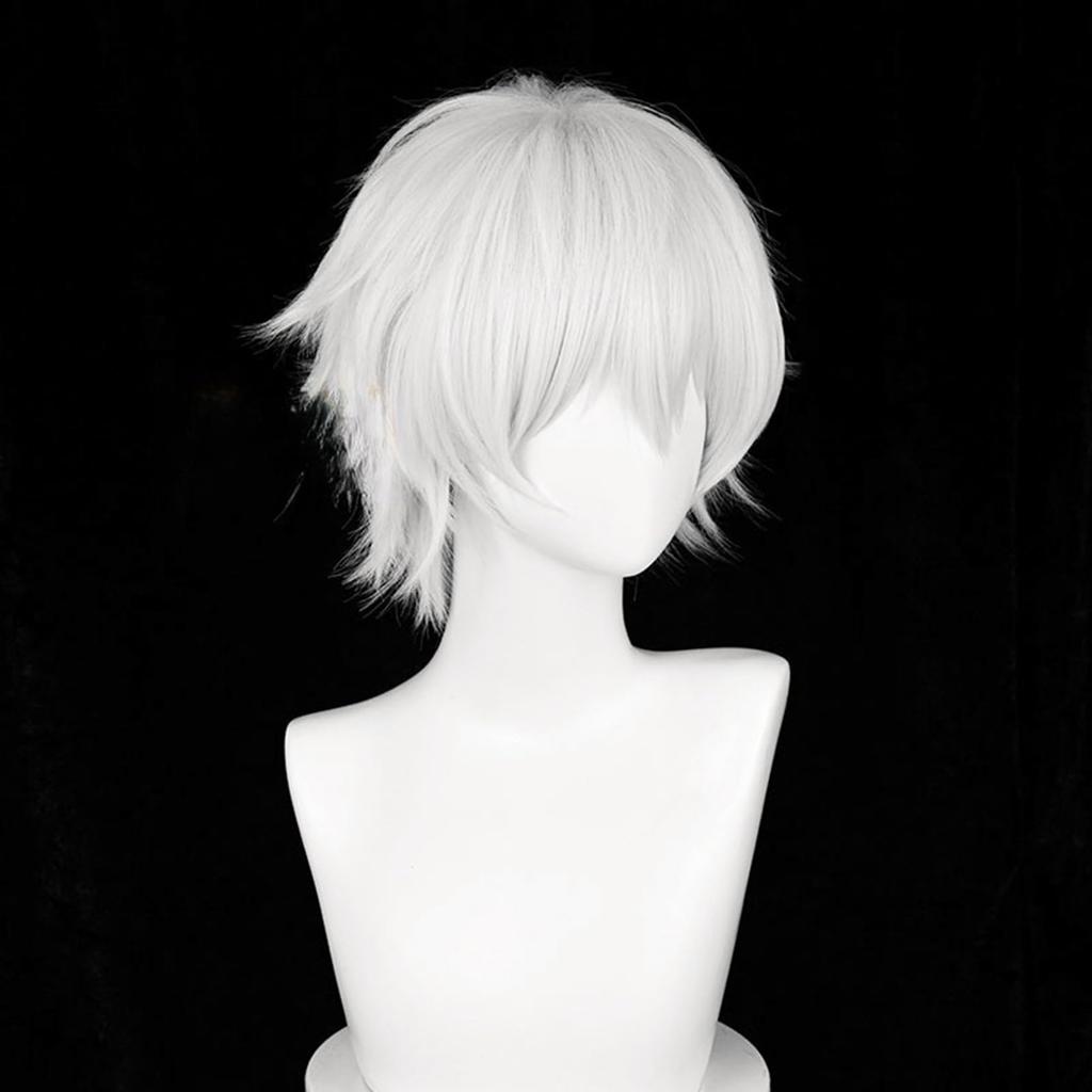 LAOBAO Kaneki Ken Disguise White Costume Perfect for and Events Wig, Cosplay, Hair, Bob, Accessory, Heat-Resistant, Parties, Costumes, Festivals,