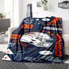 Denver Broncos Print Flannel Blanket High Quality Warm Comfortable Cover for All Seasons Perfect for Gifts Home Decor