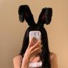 Bandas para el pelo de felpa con orejas de conejo largas para niñas, accesorios para la cabeza, diadema, accesorios para vestido, mujer, niña, cosplay, lolita, cosplay, accesorios para el pelo