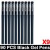 10/100 PCS Roise Retractable Gel Pens Set Black/Red/Blue Ink Ballpoint for Writing Refills Office School Supplies Stationery