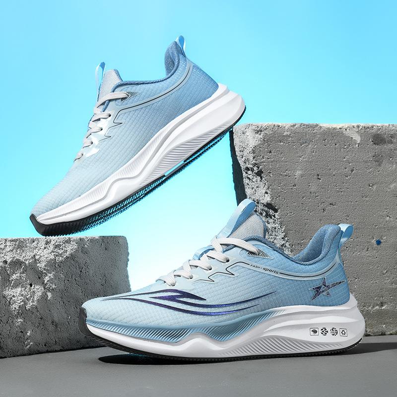 Large size sports and leisure shoes men's shoes carbon board running shoes summer breathable mesh light non-slip men