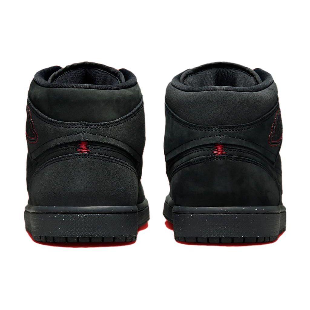 Air Jordan 1 Mid SE Craft Rosso Fumo Scuro Scarpe da Ginnastica da Uomo Nero Grigio Fumo Scuro Rosso Varsity FD8634-001