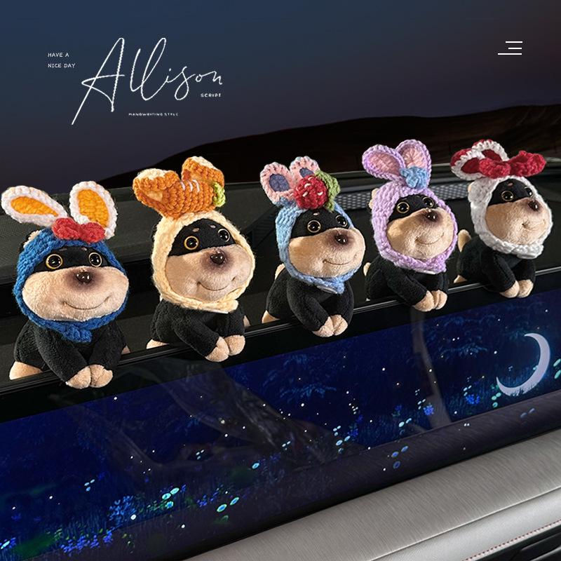 Creative Bee Dog Car Ornament: Cute Figurine for Center Console Decoration
