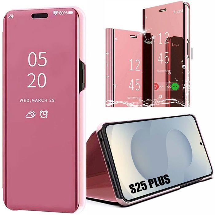 Coque de protection - BOOLING - Samsung Galaxy S25 Plus - Rose - Antichoc - Effet miroir