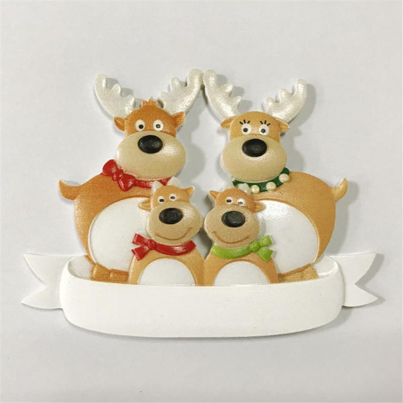 Christmas Tree Family Ornament Hanging Pendant Reindeer DIY Name Card For Holiday Decor Xmas Tree Pendant Crafts Gifts