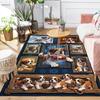 Saint Bernard Puppies Adventure Pattern Rug Floor Mat for Living Room or Bedroom Soft and Comfortable Carpet a Gift for Birthday and Holiday.