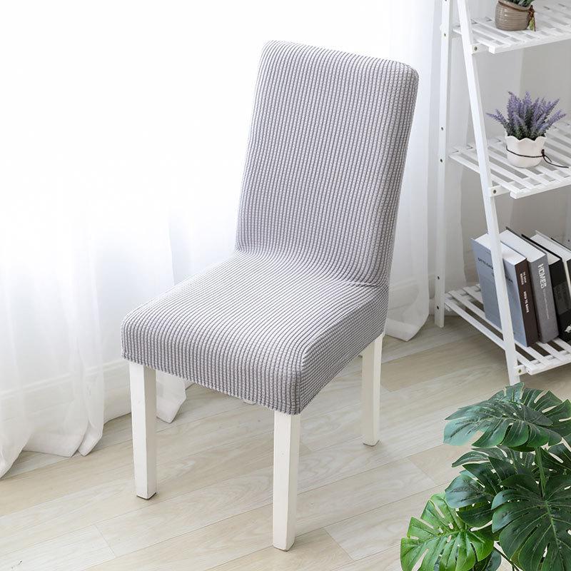 Эластичный чехол из флиса чехол для стула высококачественный всесезонный универсальный бытовой полиэстер подушка для сиденья обеденного стола чехол для стула 45-55cm серебряный серый 998₽