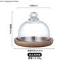Mini Cake Stand Dessert Cup Wooden Tray Glass Cover Dessert Plate Cake Plate Fruit Dim Sum Plate Afternoon Tea Display Stand