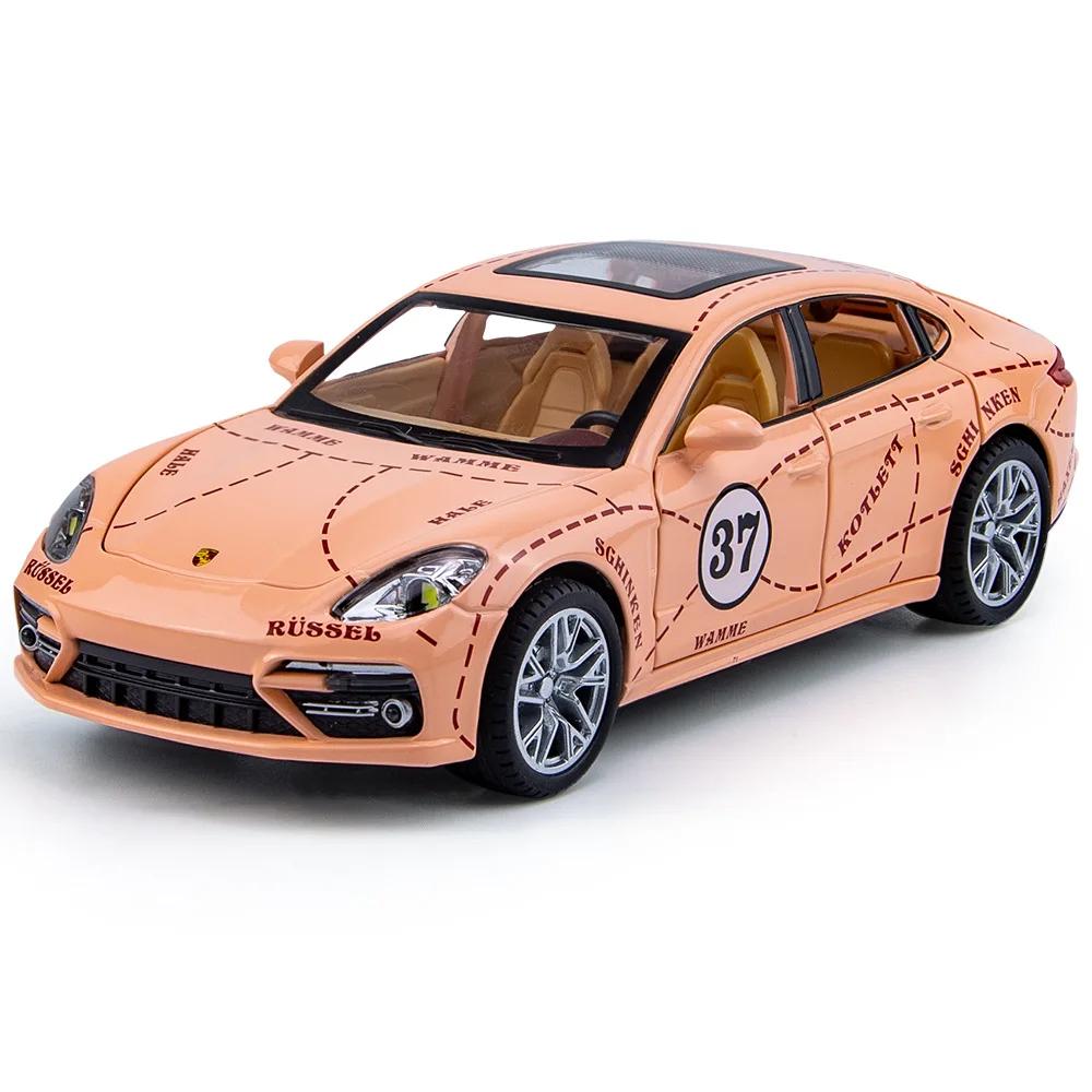 1/24 Porsche Panamera GULF Supercar Alloy Diecasts & Toy Vehicles Metal Toy Car Model Sound and Light Collection Toy