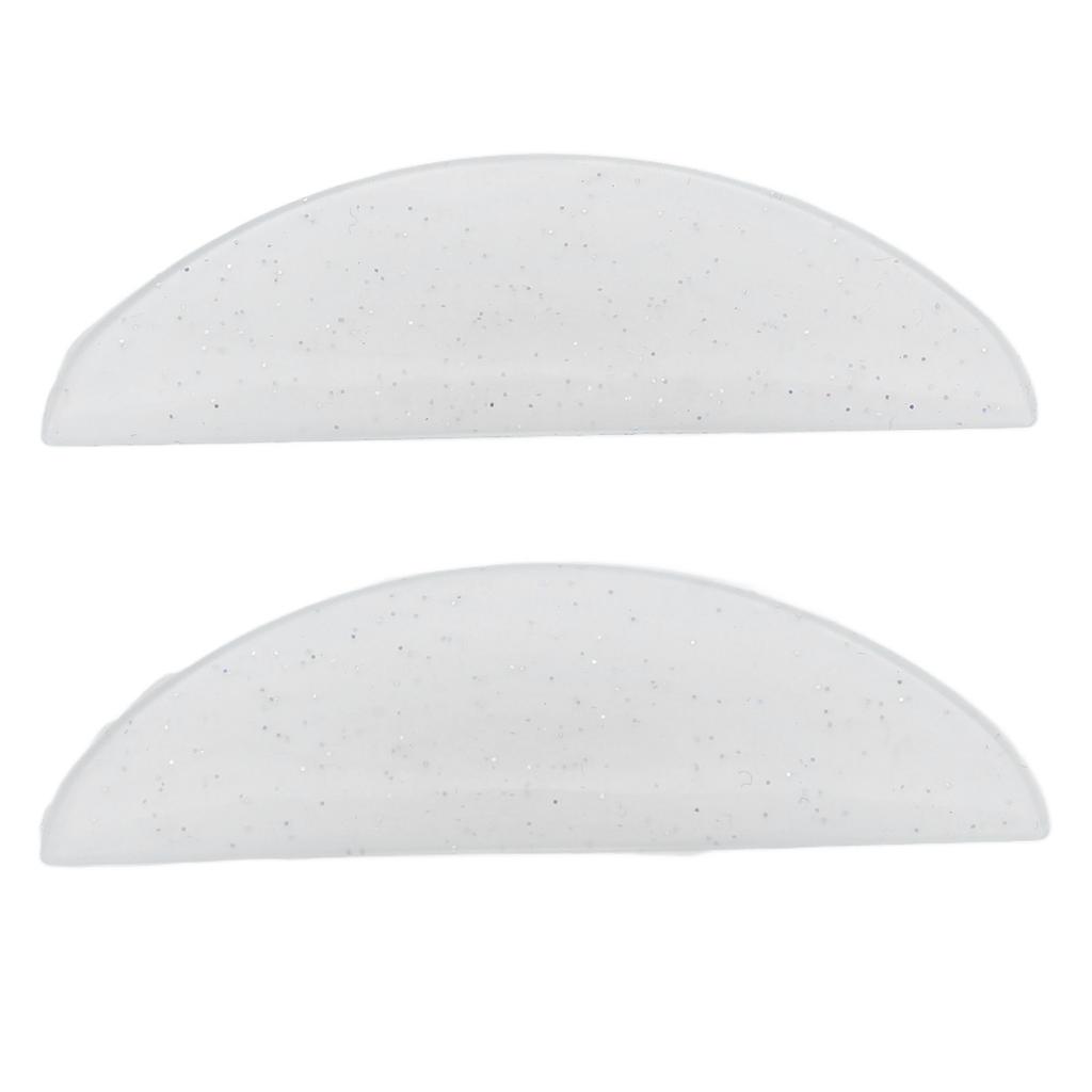 1 Pair Silicone Eyelash Perming Curler Pads Sparkle Clear White Reusable Soft Lash Lift Rods with