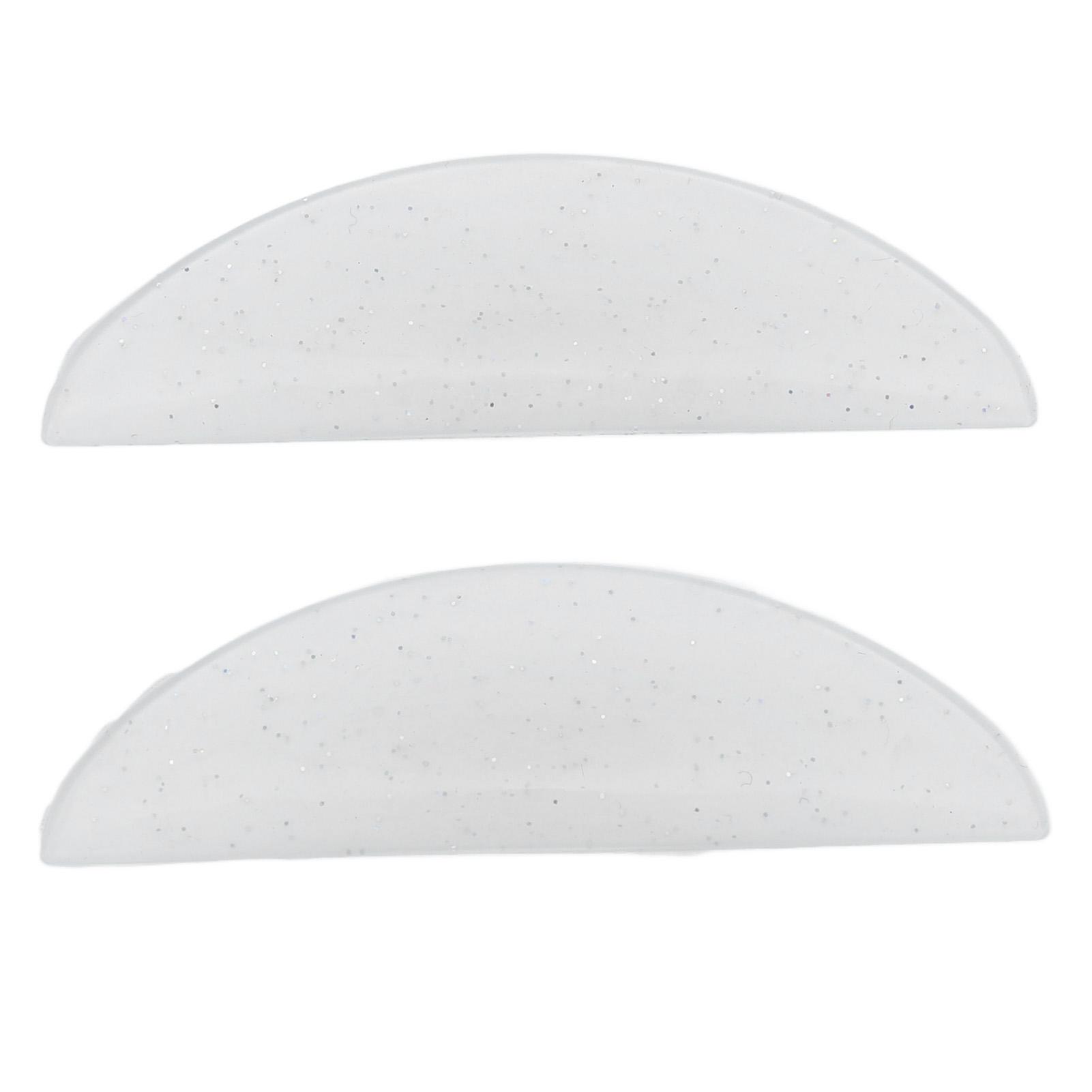 

1 Pair Silicone Eyelash Perming Curler Pads Sparkle Clear White Reusable Soft Lash Lift Rods with Storage Box S