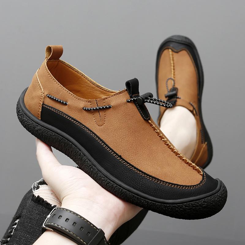 Fashion Fashion Brand Men's Comfortable Anti Slip Casual Sports Shoes for Spring New Men's Hand Sewn Breathable Outdoor Casual Shoes