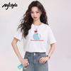 MJ STYLE Women's Pure Cotton Round Neck Short Sleeve T-shirt