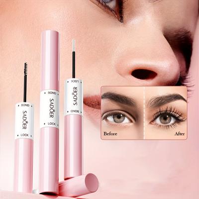 Mascara Haftcreme, Doppelkopf Mascara, Styling Mascara Make-up Augen schwarz 4,8g, Schwarzer Feiner Kamm