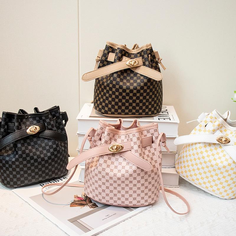 Large Capacity Printed Fashion Bucket Shoulder Crossbody Bag