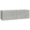 TV Wall Cabinets 2 pcs Concrete Grey 100 x 30 x 30 cm Particleboard