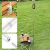 Foldable Lamp Post Pole Aluminum Alloy Hanging Light Pole Ground/Desktop Mount Height Adjustable for Camping Fishing Picnic BBQ