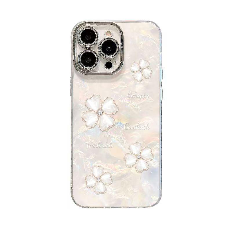 Four-Leaf Clover Texture Premium Case for iPhone 17/16 Pro iPhone 11 Pro
