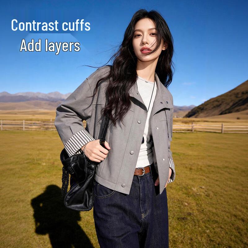Baleno Women's Stand-Up Collar Short Jacket