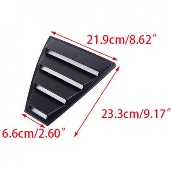 For Hyundai Elantra 2017- Black Side Vent Rear Window Quarter Louver