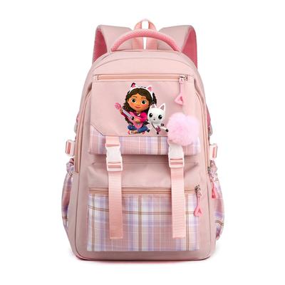 Gabby Dollhouse SchoolBag Bag pro základní školu Velkokapacitní kreslený anime batoh Vysoce kvalitní batoh na notebook Dárkový poukaz