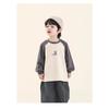 Boys Loose Long Sleeve Cotton T Shirt Raglan Sleeve Casual Kids Tops For Toddler Children