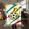 1 Stück Ghana Fußball Print Flanelldecke Hohe Qualität Warm Bequem Decke für Alle Jahreszeiten Perfekt für Geschenke Heimdekoration