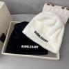 Soft INS Style Rabbited Fluffy Knit Cap Ear Protection Show Smaller Heaps Hat Letter Printing Thicken Beanie Women Girls Maiden