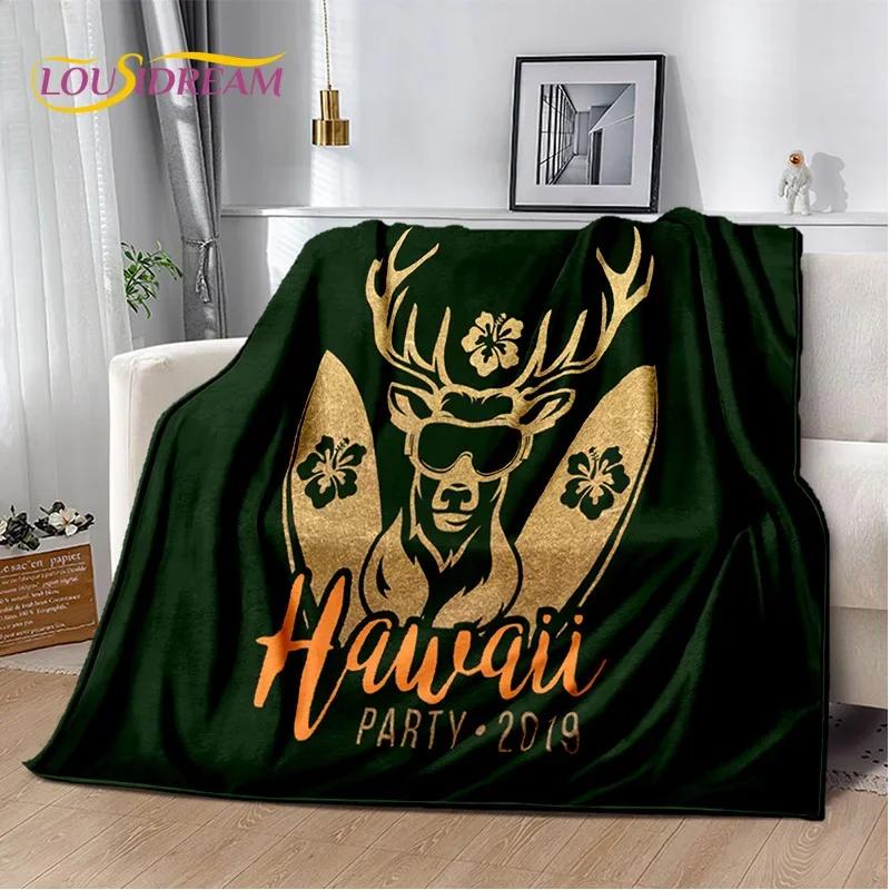 

3D German Jaegermeister Logo Elk Soft Flannel Blanket for Beds Bedroom Sofa Picnic,Throw Blanket for Cover Outdoors Leisure Gift 75x90cm