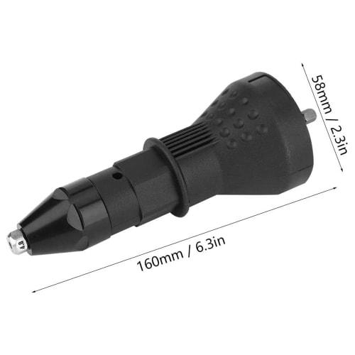 Riveter Tool Rivet Gun Adapter Alloy Steel Electric Riveter Electric Rivet Nut Gun Nut Rivet Tool with Hex Wrench for Cordless Drills 2.4mm 3.2mm 4.0m