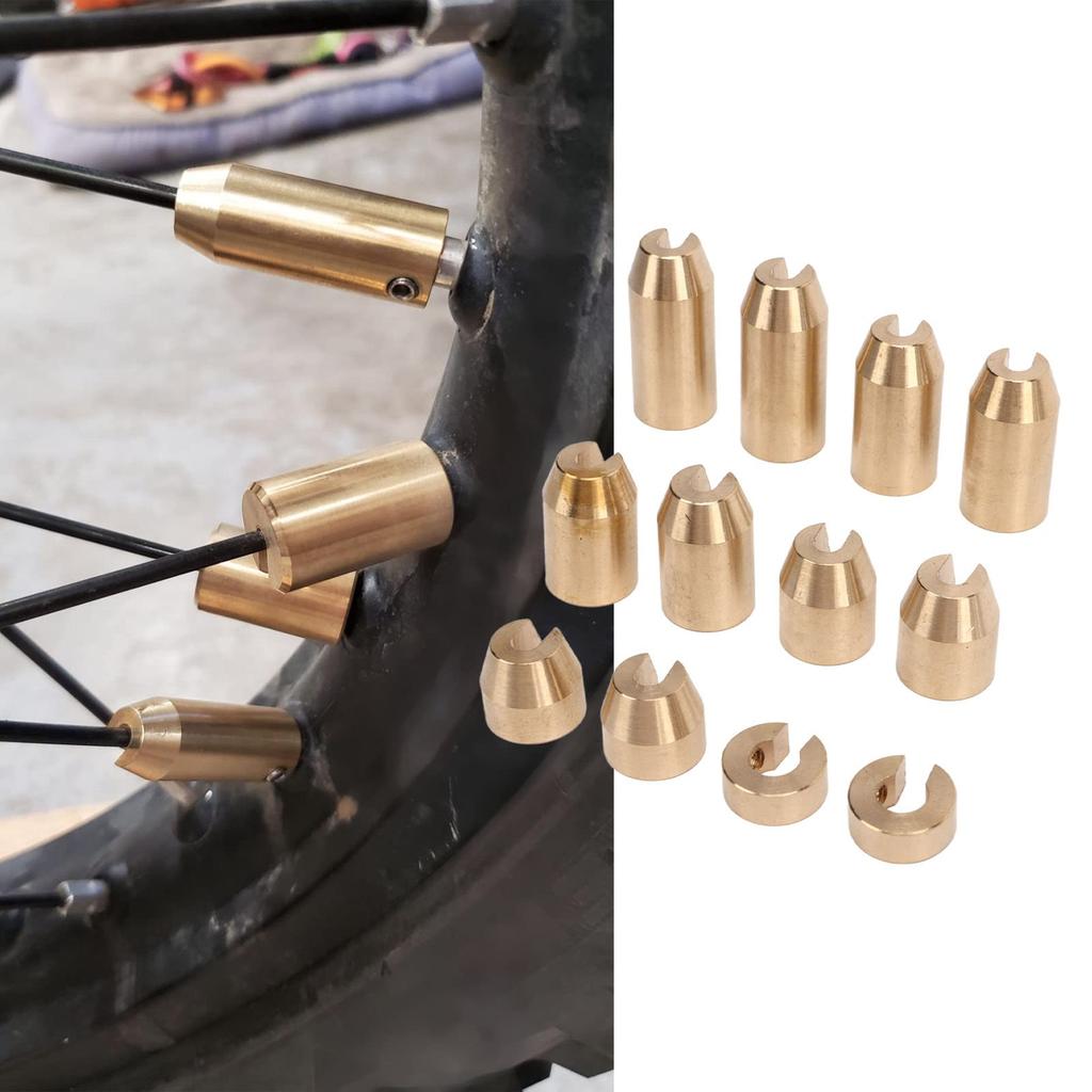 Motorcycle Spoke Wheel Weights, Wheel Spoke Balance Refills Super Moto Dual Sports Brass Wheel Spoke Balance Weight Refill (12 Pcs)