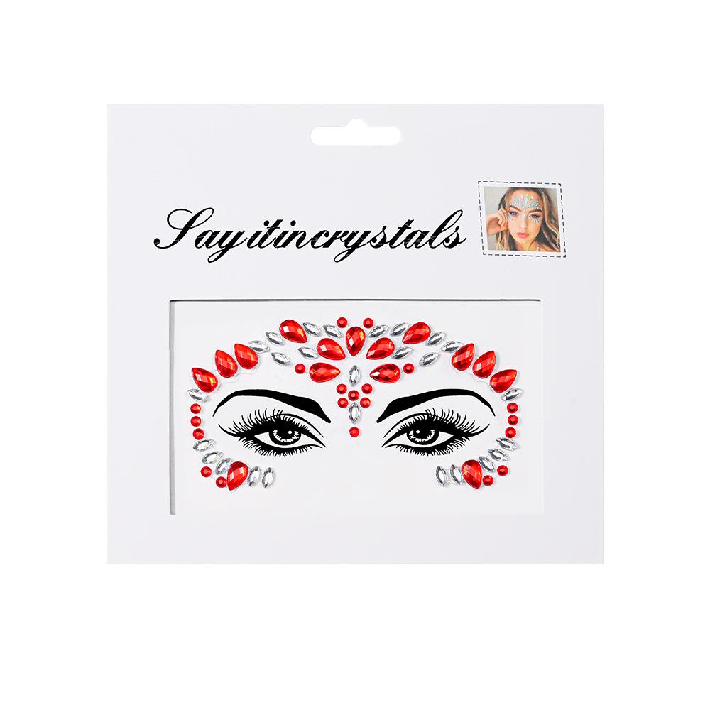 Eco-Friendly Masquerade Acrylic Face Diamond Stickers