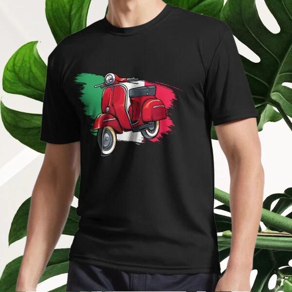 New Italy Classic Scooter Moped Bike Retro Love Logo T-Shirt Funny Size S to 5XL L