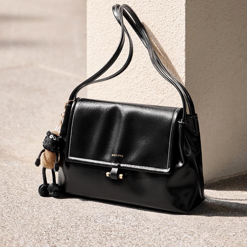 

Мадам Цяо Большая сумка 2025 Новая большая вместимость Сумка на плечо Женская сумка-тоут Осень Зима Ретро Повседневная Натуральная кожа Женская сумка Long29.5CM*Thick8.5CM*Hig