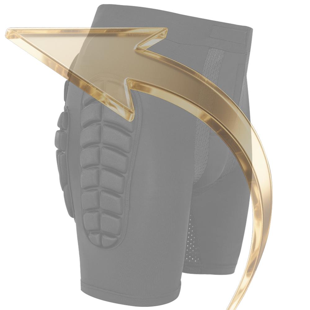 Unisex Hip Pads Protectors Shorts Anti-fall 0.6in Thick Butt Tailbone Protection Shorts Breathable for Ski Ice Skating Snowboard