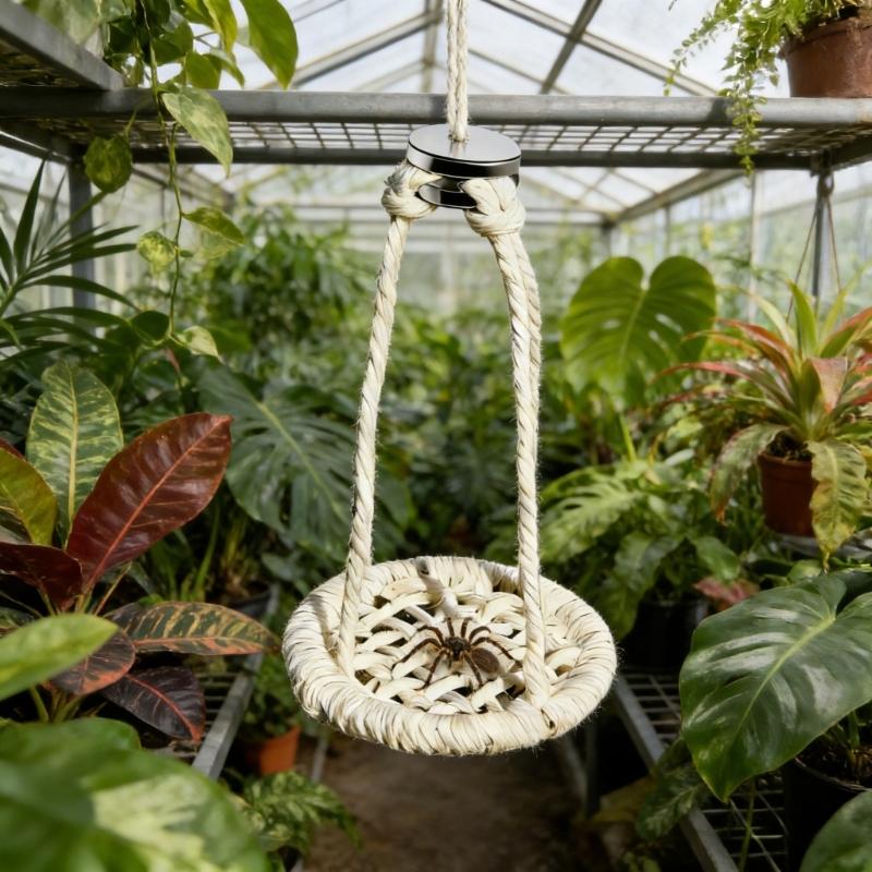 Handwoven Reptiles Hammocks for Lizards and Small Pet Comfortable Resting Bed with Natural Materials Easyly Install