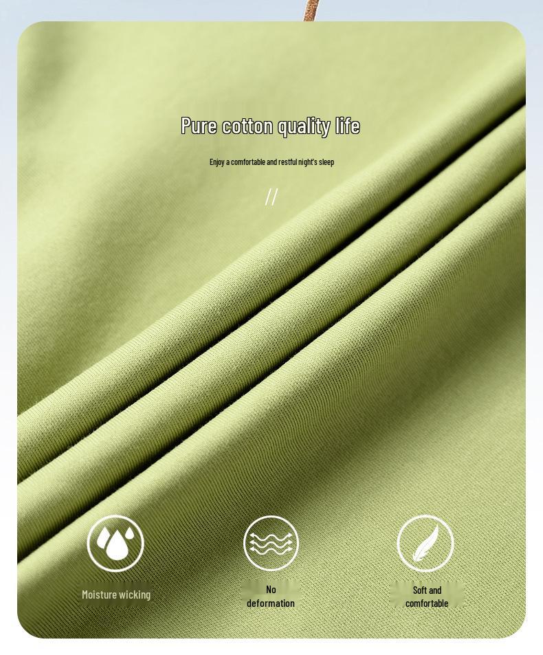 Autumn Pure Cotton Maternity Pajamas with Breast Pads - Perfect for Postpartum and Breastfeeding