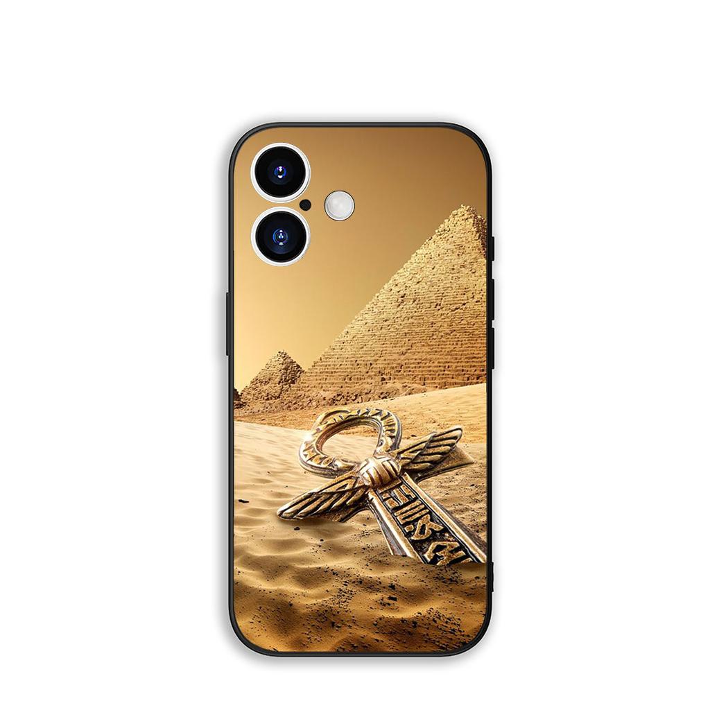 for Samsung Galaxy A36 A17 A26 A07 A35 A54 A53 A13 A33 A34 S8 S9 S20 S21 FE S10 Plus Cover Case Egypt Nefertiti Anubis Ankh Art