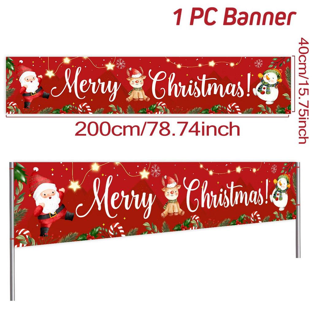 Christmas Outdoor Banner Merry Christmas Decorations For Home 2025 Navidad Kerst Xmas Decor Noel Kerst Happy New Year Gift 2025