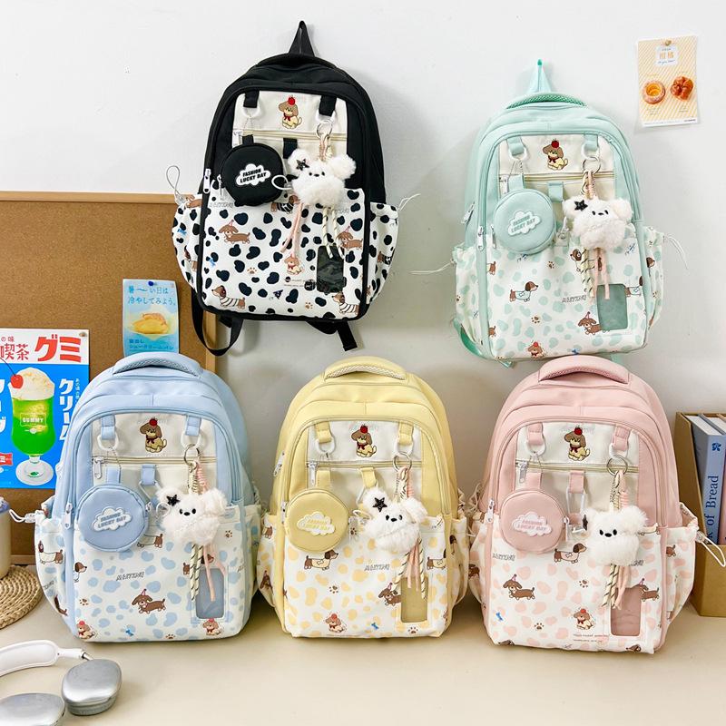 Schoolbag New Lightweight High-value Schoolbag Cute Backpack Primary School High School Students Large Capacity Versatile Backpack