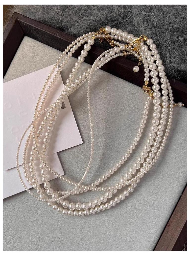 High-Gloss Mother-of-Pearl Necklace: Women's Exquisite, Durable, Strong Light Baby Rice Beads Clavicle Chain