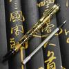 Jinhao 5000 Vintage Metal RollerBall Pen Dragon Texture Carving, Red & Golden Multicolor Rollerball Pen For Office School