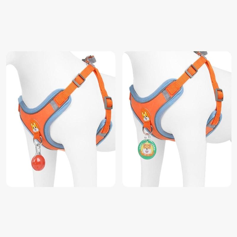 Pet Chest Strap Vest Type Dog Strap Small Dog Rope Outdoor Reflective Breathable Dog Traction Rope Dog Collar Seat Belts