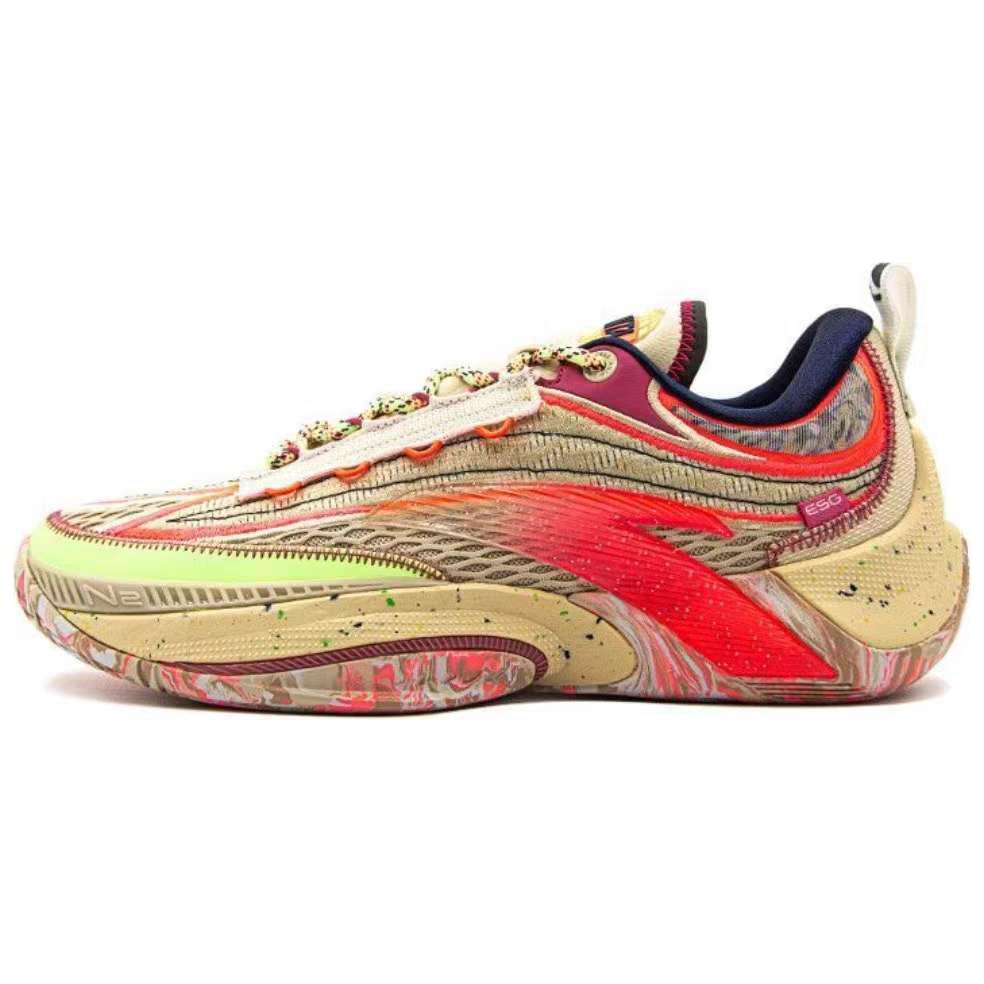 

Новые кроссовки Anta Instant 1 ESG с амортизацией, нескользящей подошвой, низким верхом, для мужчин, бежево-красные 912421111Q-5 44